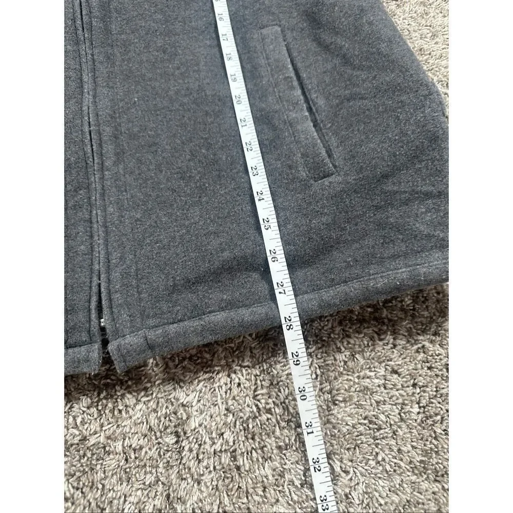 vintage y2k banana republic virgin wool cashmere gray zip up collar jacket men L